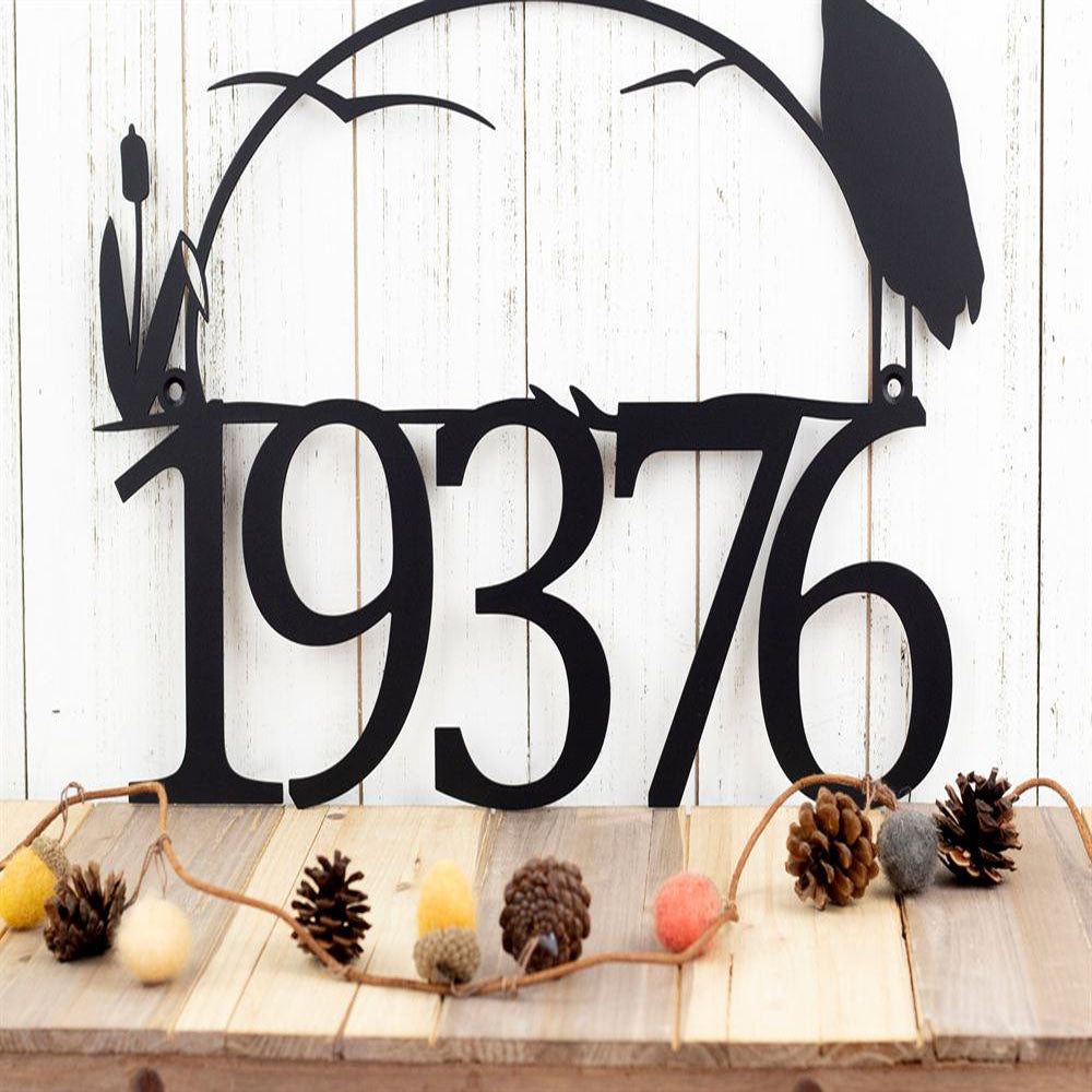 Custom Metal Address Sign 2 Line Rustic Sign Metal House Number Sign Address Plaque Mountain Decor Mountain House