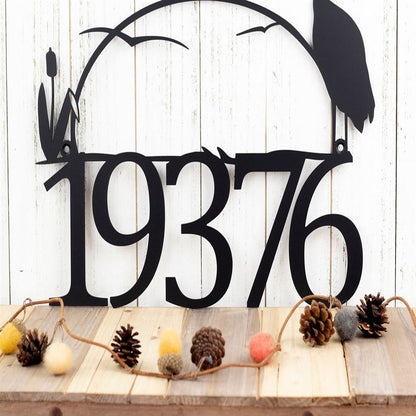 Custom Metal Address Sign 2 Line Rustic Sign Metal House Number Sign Address Plaque Mountain Decor Mountain House