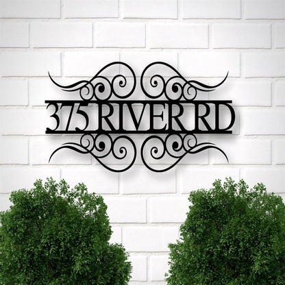 Custom Metal Address Sign Custom Street Address Sign Address Plaque Metal House Numbers Housewarming Gifts Address Sign