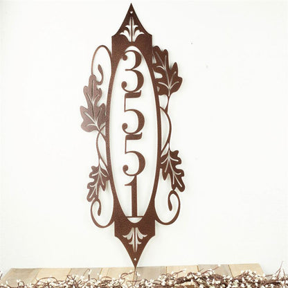 Custom Metal Address Sign, House Address Sign With Tree For Rock Or Wall Best Address Metal Sign For Your House