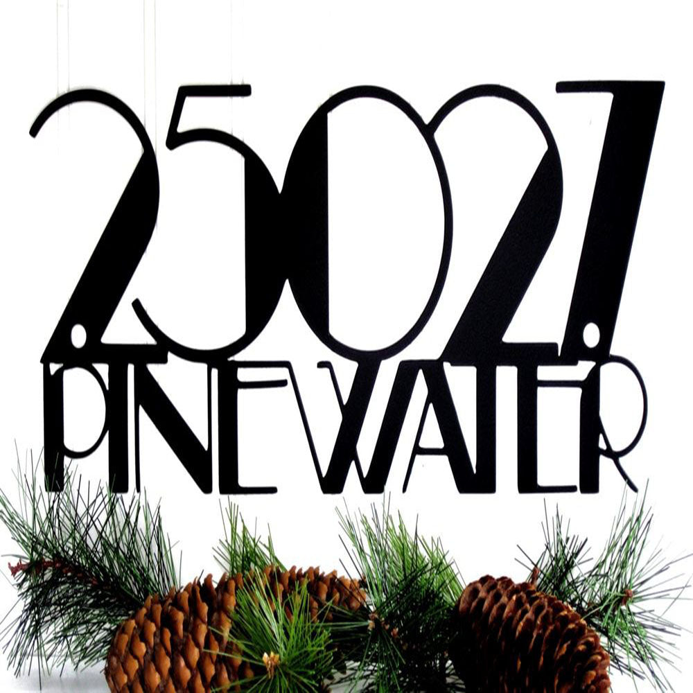 Custom Metal Address Sign, Rectangle Metal House Numbers, Outdoor Metal, Mailbox Sign, Metal Address Plaque