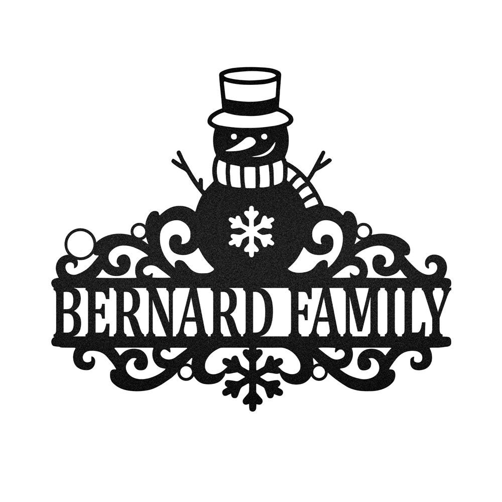 Custom Metal Christmas Sign, Family Monogram Sign, Christmas Gift, Christmas Home Decor Sign, Christmas Outdoor Metal Sign