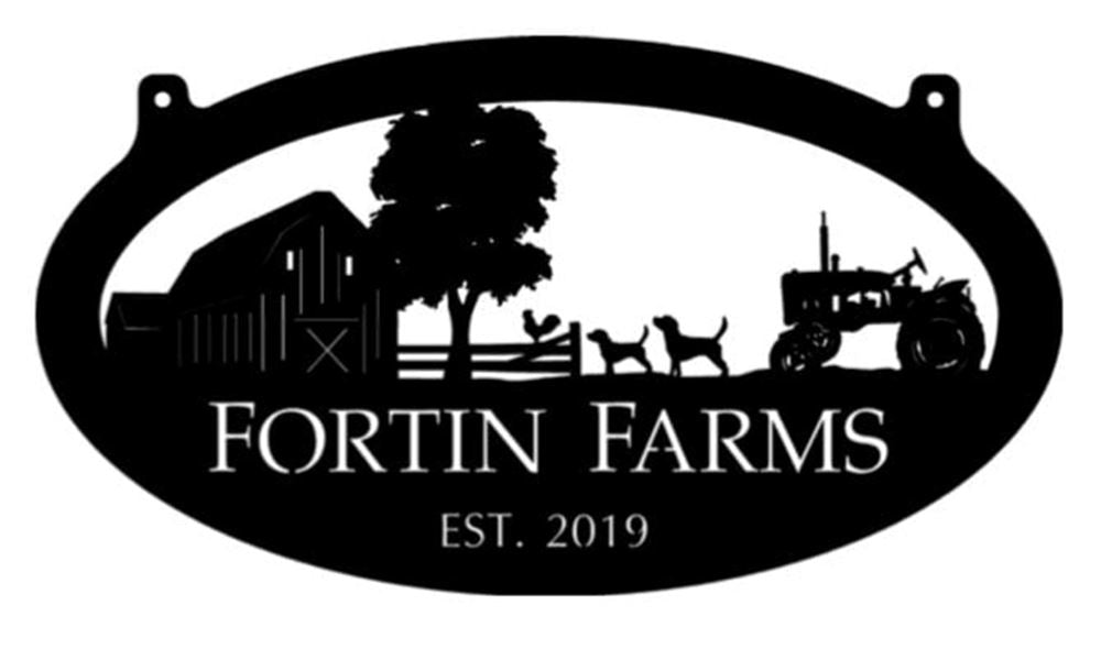 Custom Metal Farm Sign, Chicken Dogs Tractor Sign With Your Name Metal Wall Art, Gift Ideas For Farm Woman, Outdoor Metal Sign Frames