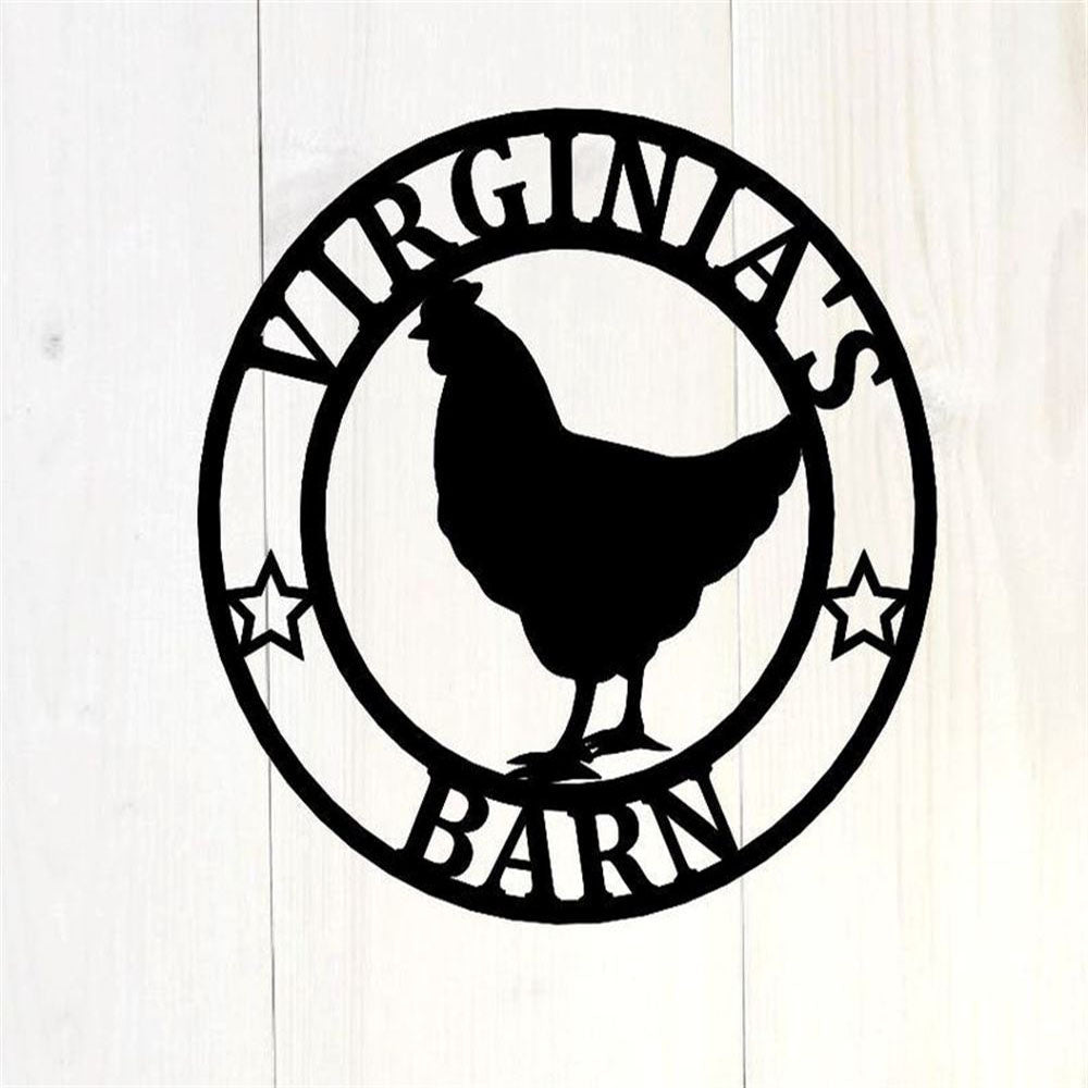 Custom Metal Farm Sign, Chicken Door Hanger Chicken Metal Sign, Gift Ideas For Farm Woman, Large Metal Outdoor Signs, Outdoor Metal Sign Frames