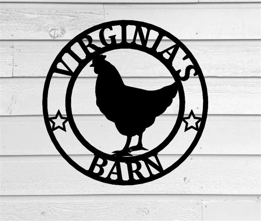 Custom Metal Farm Sign, Chicken Door Hanger Chicken Metal Sign, Gift Ideas For Farm Woman, Large Metal Outdoor Signs, Outdoor Metal Sign Frames