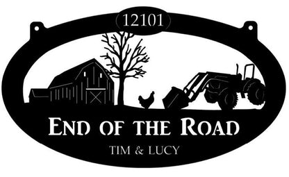 Custom Metal Farm Sign, Chicken Loader Tractor Signized With Your Name Metal Wall Art, Gift Ideas For Farm Woman, Outdoor Metal Sign Frames