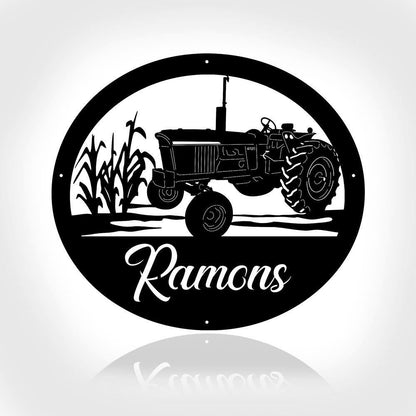 Custom Metal Farm Sign, Corn Stalks 4020 John Deere Tractor Metal Sign, Gift Ideas For Farm Woman, Outdoor Metal Sign Frames