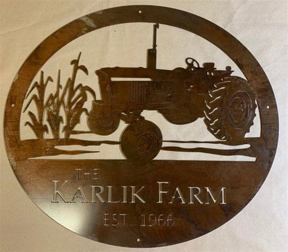 Custom Metal Farm Sign, Corn Stalks 4020 John Deere Tractor Metal Sign, Gift Ideas For Farm Woman, Outdoor Metal Sign Frames