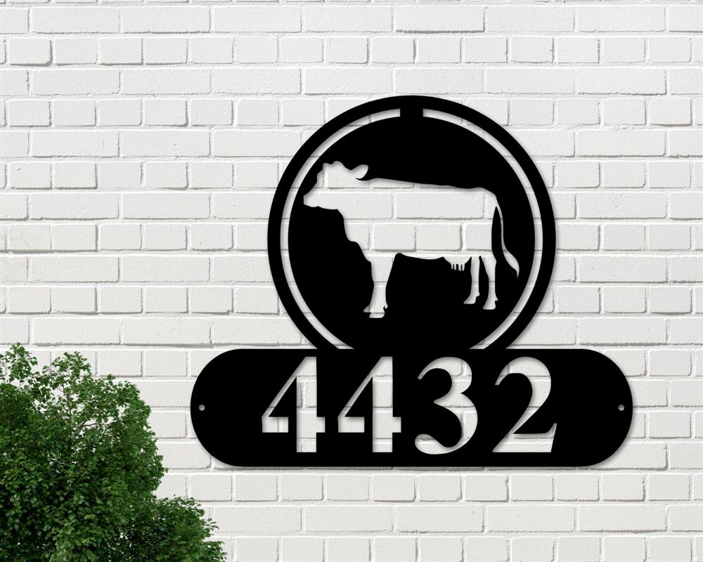 Custom Metal Farm Sign, Cow Address Sign Cow Metal Sign, Gift Ideas For Farm Woman, Large Metal Outdoor Signs, Outdoor Metal Sign Frames