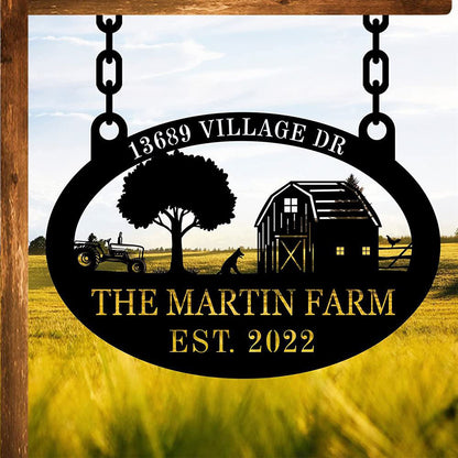 Custom Metal Farm Sign, Cow Calf Chicken Tractor Sign Metal Barn Sign, Gift Ideas For Farm Woman, Outdoor Metal Sign Frames
