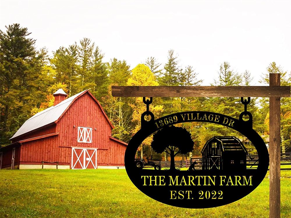 Custom Metal Farm Sign, Cow Calf Chicken Tractor Sign Metal Barn Sign, Gift Ideas For Farm Woman, Outdoor Metal Sign Frames