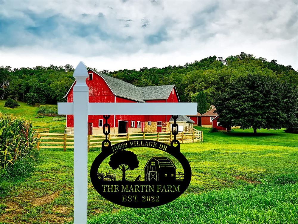 Custom Metal Farm Sign, Cow Calf Chicken Tractor Sign Metal Barn Sign, Gift Ideas For Farm Woman, Outdoor Metal Sign Frames