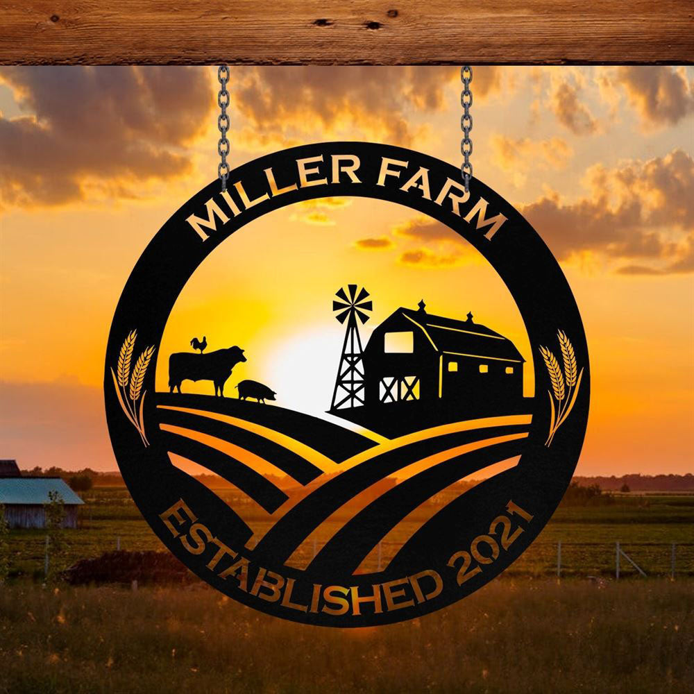 Custom Metal Farm Sign, Cow Cattle Outdoor Farmhouse, Gift Ideas For Farm Woman, Large Metal Outdoor Signs, Outdoor Metal Sign Frames