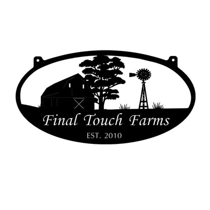 Custom Metal Farm Sign, Cow Tractor Scene Metal Wall Art, Gift Ideas For Farm Woman, Large Metal Outdoor Signs, Outdoor Metal Sign Frames