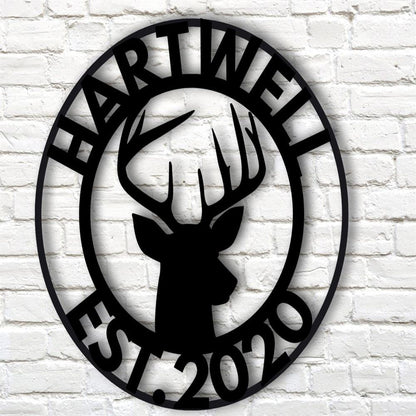 Custom Metal Farm Sign, Deer Last Metal Name Sign, Gift Ideas For Farm Woman, Large Metal Outdoor Signs, Outdoor Metal Sign Frames