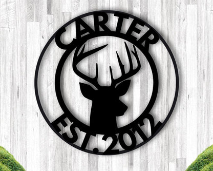 Custom Metal Farm Sign, Deer Last Metal Name Sign, Gift Ideas For Farm Woman, Large Metal Outdoor Signs, Outdoor Metal Sign Frames