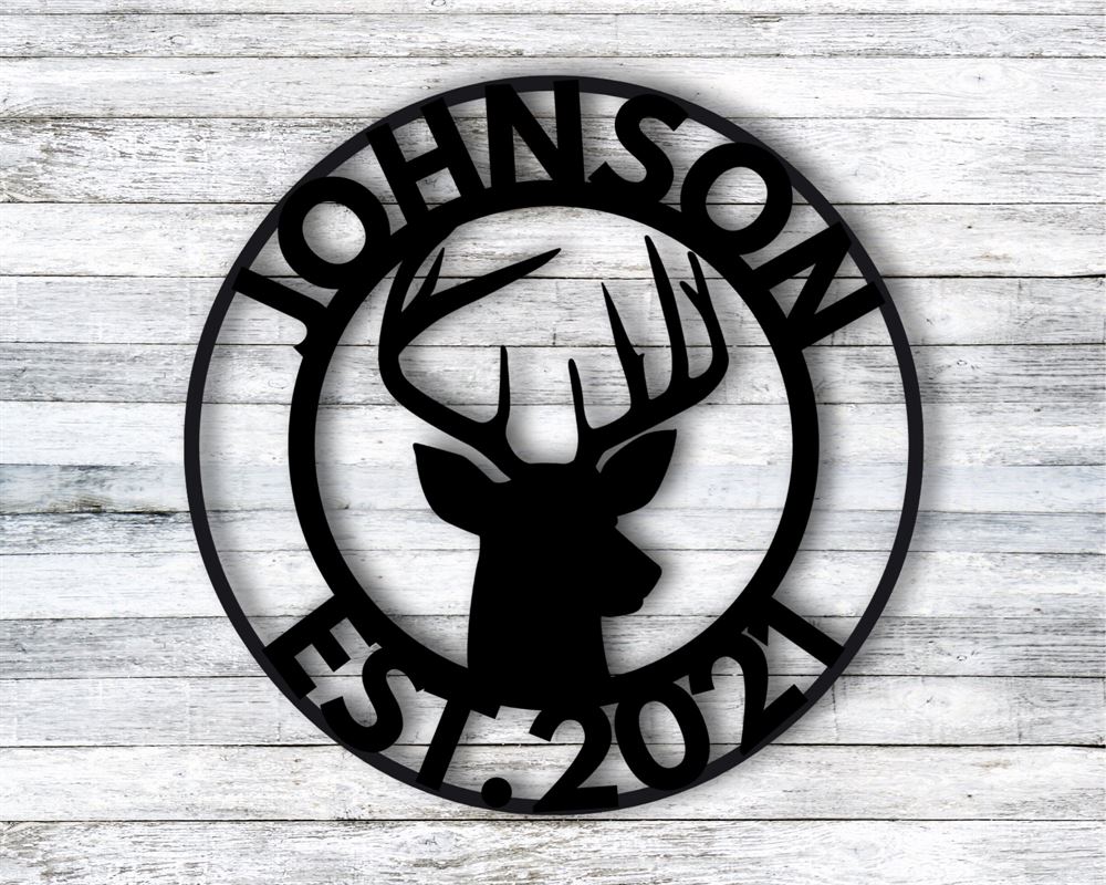 Custom Metal Farm Sign, Deer Last Metal Name Sign, Gift Ideas For Farm Woman, Large Metal Outdoor Signs, Outdoor Metal Sign Frames