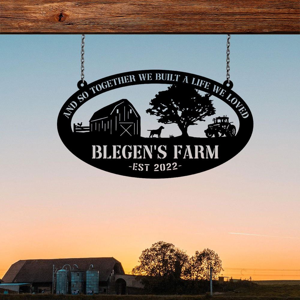 Custom Metal Farm Sign, Dog Rooster Outdoor Farmhouse, Gift Ideas For Farm Woman, Large Metal Outdoor Signs, Outdoor Metal Sign Frames