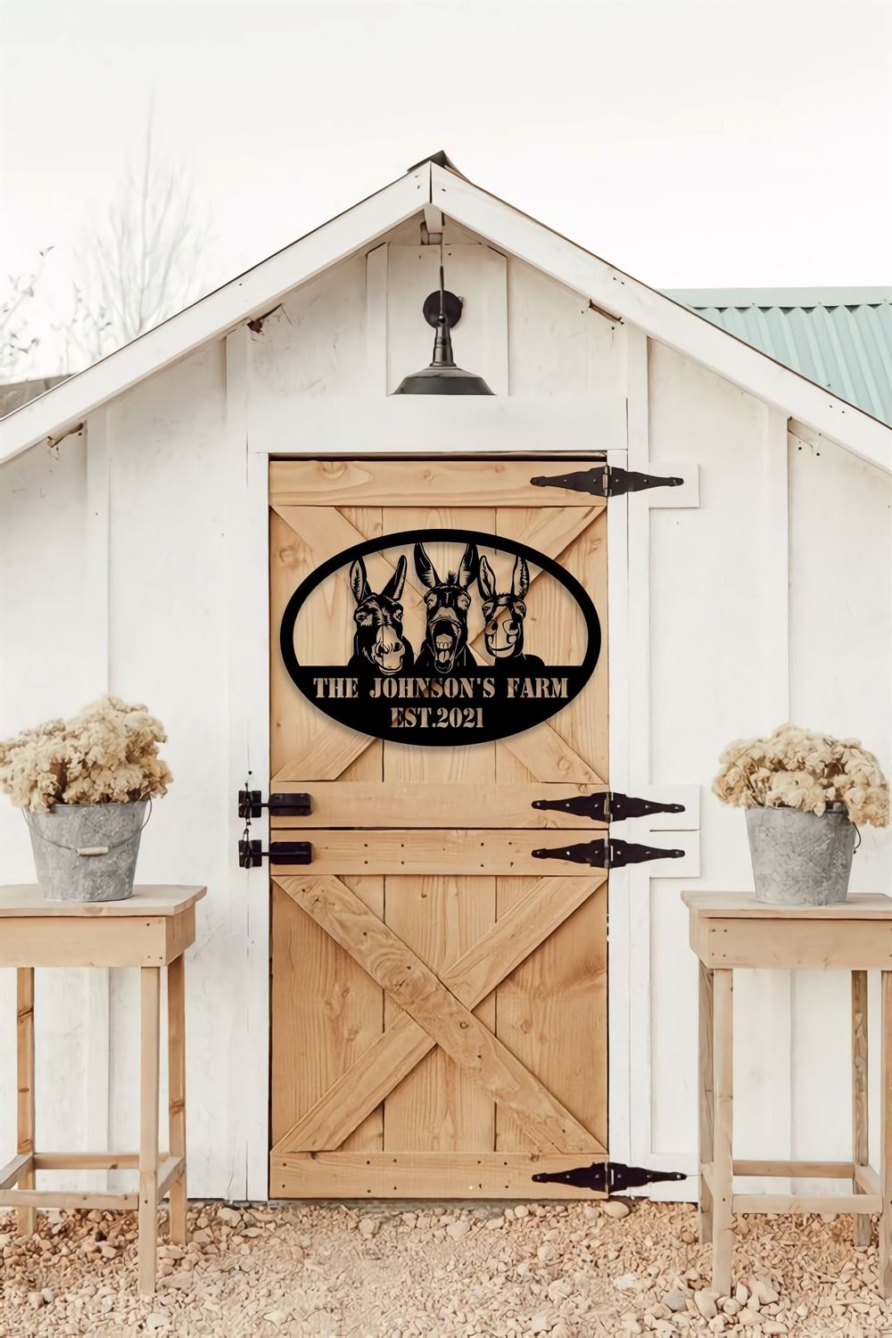 Custom Metal Farm Sign, Donkey Farm Metal Sign Metal, Gift Ideas For Farm Woman, Large Metal Outdoor Signs, Outdoor Metal Sign Frames