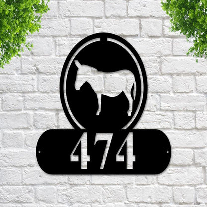 Custom Metal Farm Sign, Donkey Metal Sign, Gift Ideas For Farm Woman, Large Metal Outdoor Signs, Outdoor Metal Sign Frames