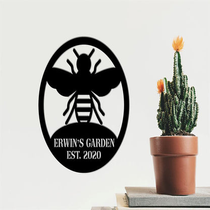 Custom Metal Farm Sign, Door Hanger Or Wall Art Powder Coat Bee Welcome Metal Sign, Gift Ideas For Farm Woman, Outdoor Metal Sign Frames