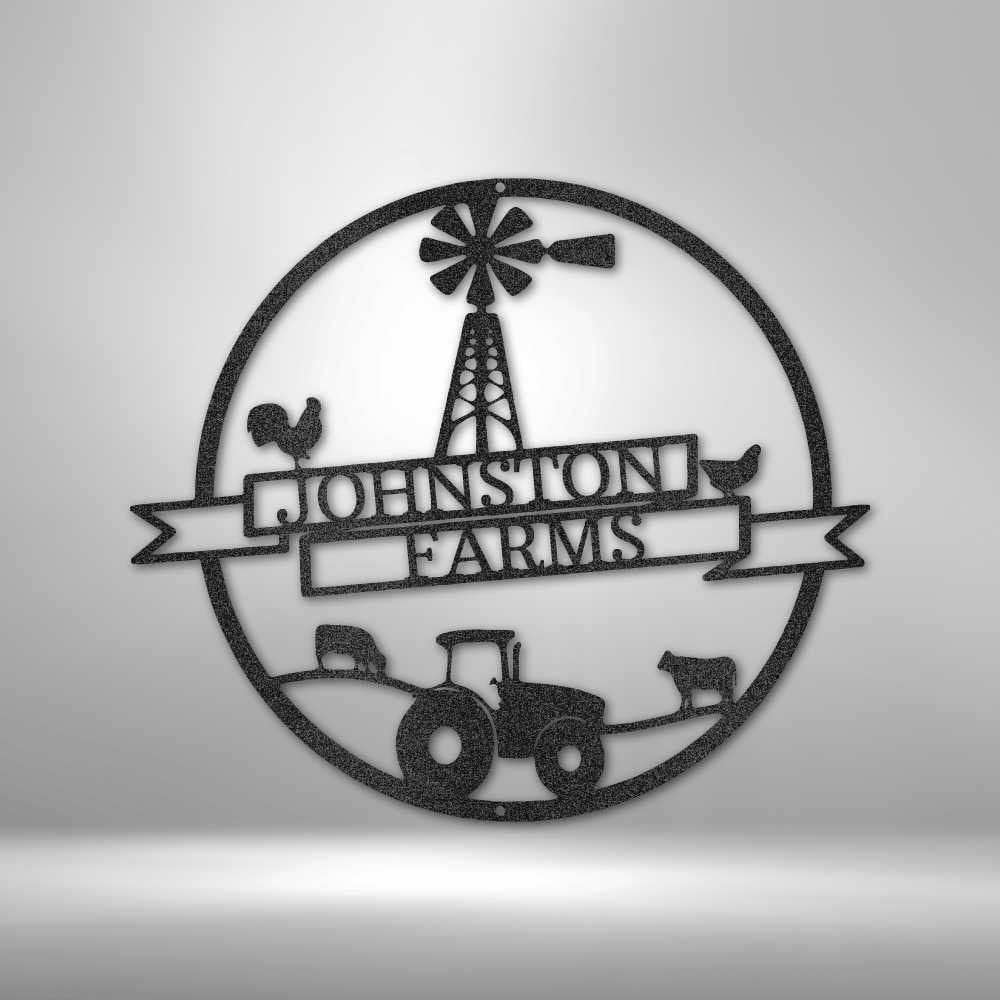 Custom Metal Farm Sign, Farm Banner Metal Wall Art, Gift Ideas For Farm Woman, Large Metal Outdoor Signs, Outdoor Metal Sign Frames