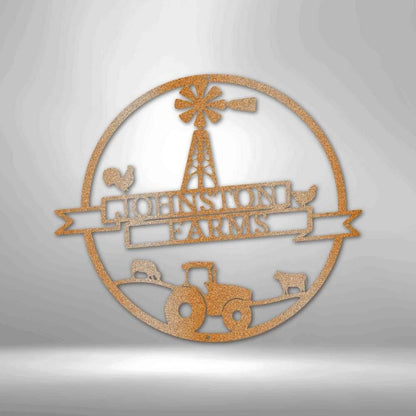 Custom Metal Farm Sign, Farm Banner Metal Wall Art, Gift Ideas For Farm Woman, Large Metal Outdoor Signs, Outdoor Metal Sign Frames