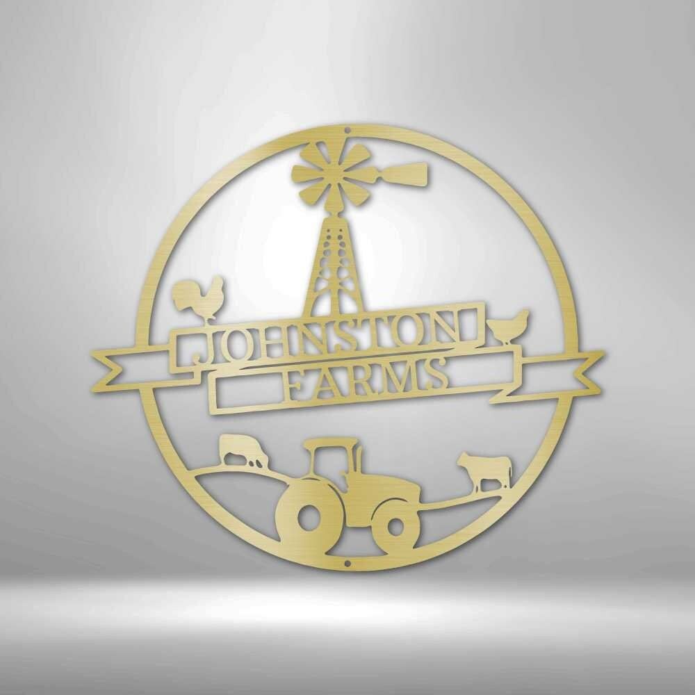 Custom Metal Farm Sign, Farm Banner Metal Wall Art, Gift Ideas For Farm Woman, Large Metal Outdoor Signs, Outdoor Metal Sign Frames