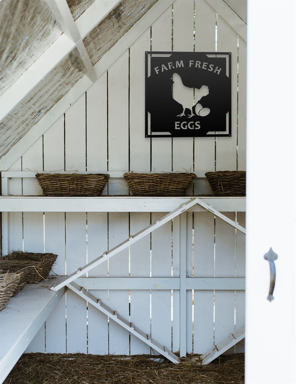 Custom Metal Farm Sign, Farm Fresh Eggs Metal Signs, Gift Ideas For Farm Woman, Large Metal Outdoor Signs, Outdoor Metal Sign Frames