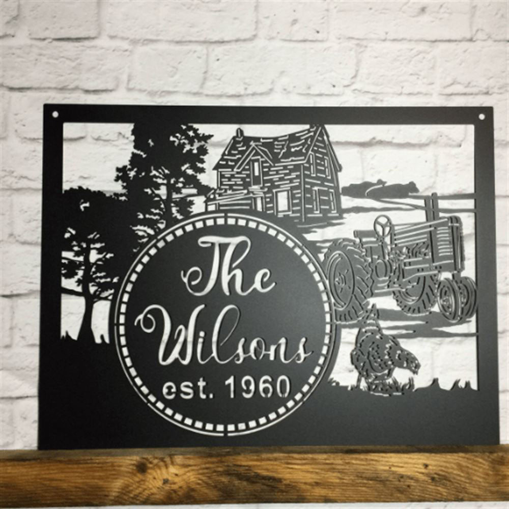 Custom Metal Farm Sign, Farm Name Metal Farm Sign, Gift Ideas For Farm Woman, Large Metal Outdoor Signs, Outdoor Metal Sign Frames