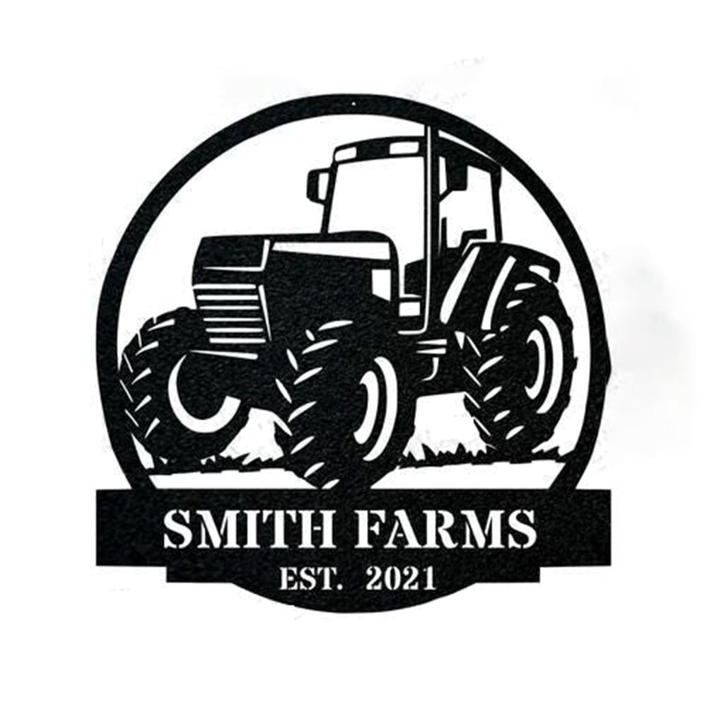 Custom Metal Farm Sign, Farm Tractor Cut Metal Sign, Gift Ideas For Farm Woman, Large Metal Outdoor Signs, Outdoor Metal Sign Frames