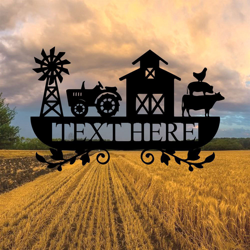 Custom Metal Farm Sign, Farmer Metal Wall Sign, Gift Ideas For Farm Woman, Large Metal Outdoor Signs, Outdoor Metal Sign Frames