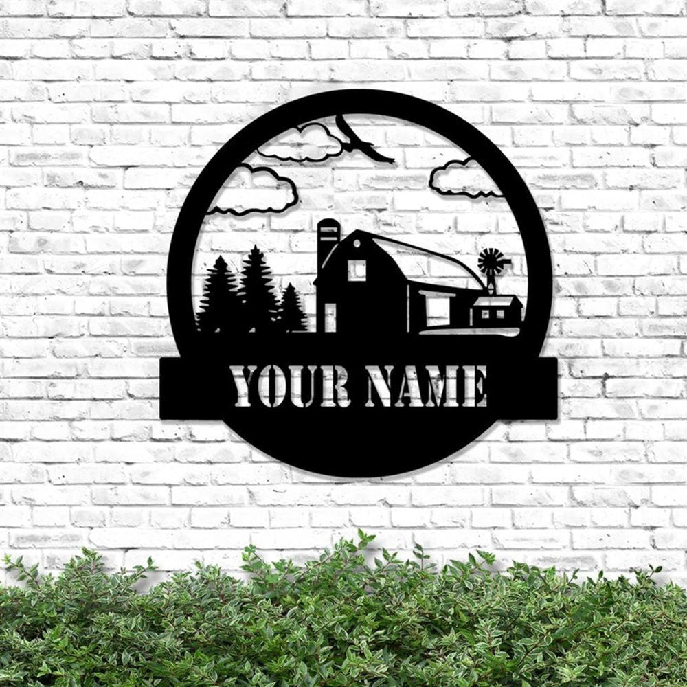 Custom Metal Farm Sign, Farmhouse Cut Metal Sign, Gift Ideas For Farm Woman, Large Metal Outdoor Signs, Outdoor Metal Sign Frames