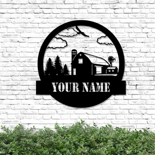 Custom Metal Farm Sign, Farmhouse Cut Metal Sign, Gift Ideas For Farm Woman, Large Metal Outdoor Signs, Outdoor Metal Sign Frames