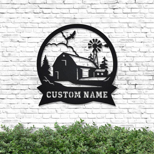 Custom Metal Farm Sign, Farmhouse Metal Sign, Gift Ideas For Farm Woman, Large Metal Outdoor Signs, Outdoor Metal Sign Frames
