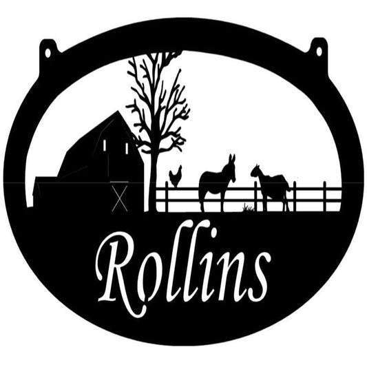 Custom Metal Farm Sign, Fence Donkey Goat Metal Sign, Gift Ideas For Farm Woman, Large Metal Outdoor Signs, Outdoor Metal Sign Frames