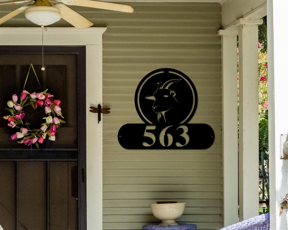 Custom Metal Farm Sign, Goat Address Sign Goat Metal Sign, Gift Ideas For Farm Woman, Large Metal Outdoor Signs, Outdoor Metal Sign Frames