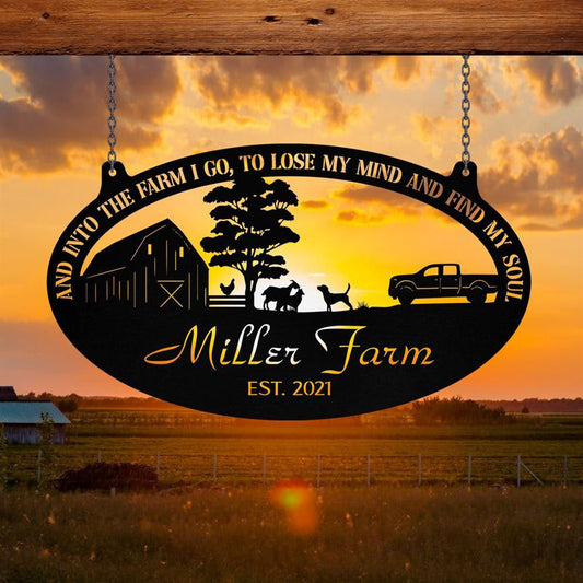 Custom Metal Farm Sign, Goat Dog Rooster Outdoor Farmhouse, Gift Ideas For Farm Woman, Large Metal Outdoor Signs, Outdoor Metal Sign Frames