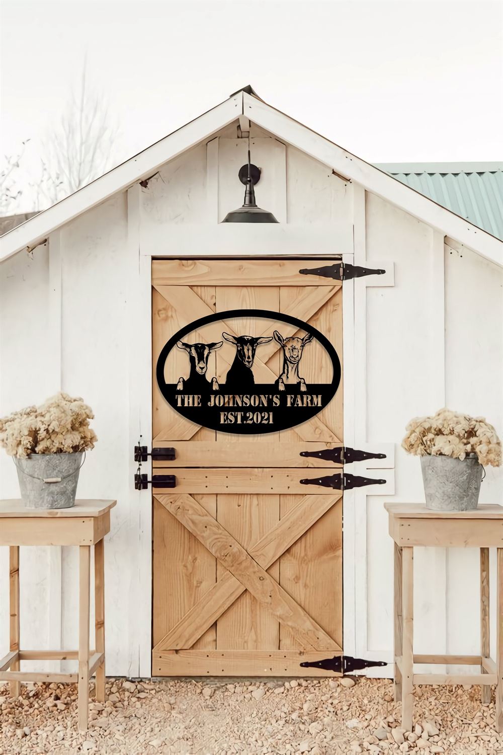 Custom Metal Farm Sign, Goat Farm Metal Sign, Gift Ideas For Farm Woman, Large Metal Outdoor Signs, Outdoor Metal Sign Frames