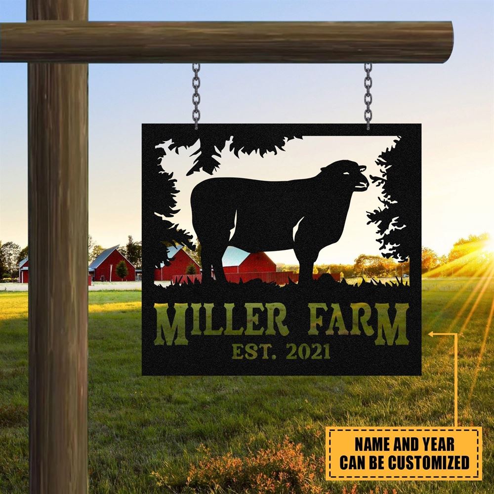 Custom Metal Farm Sign, Goat Outdoor Farmhouse Front Gate Ranch Stable Wall Decor Art, Gift Ideas For Farm Woman, Outdoor Metal Sign Frames