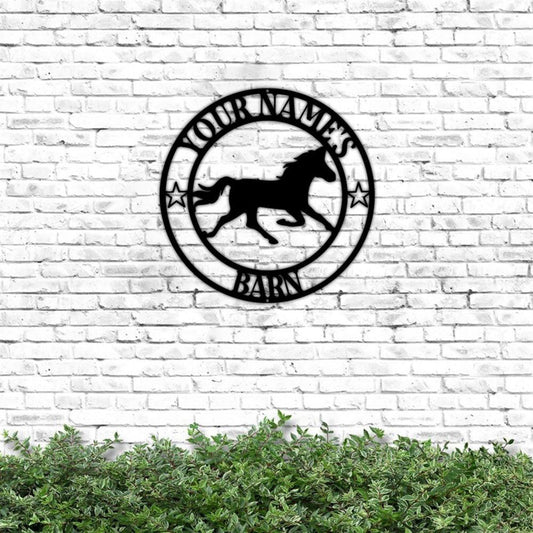 Custom Metal Farm Sign, Horse Barn Cut Metal Sign, Gift Ideas For Farm Woman, Large Metal Outdoor Signs, Outdoor Metal Sign Frames