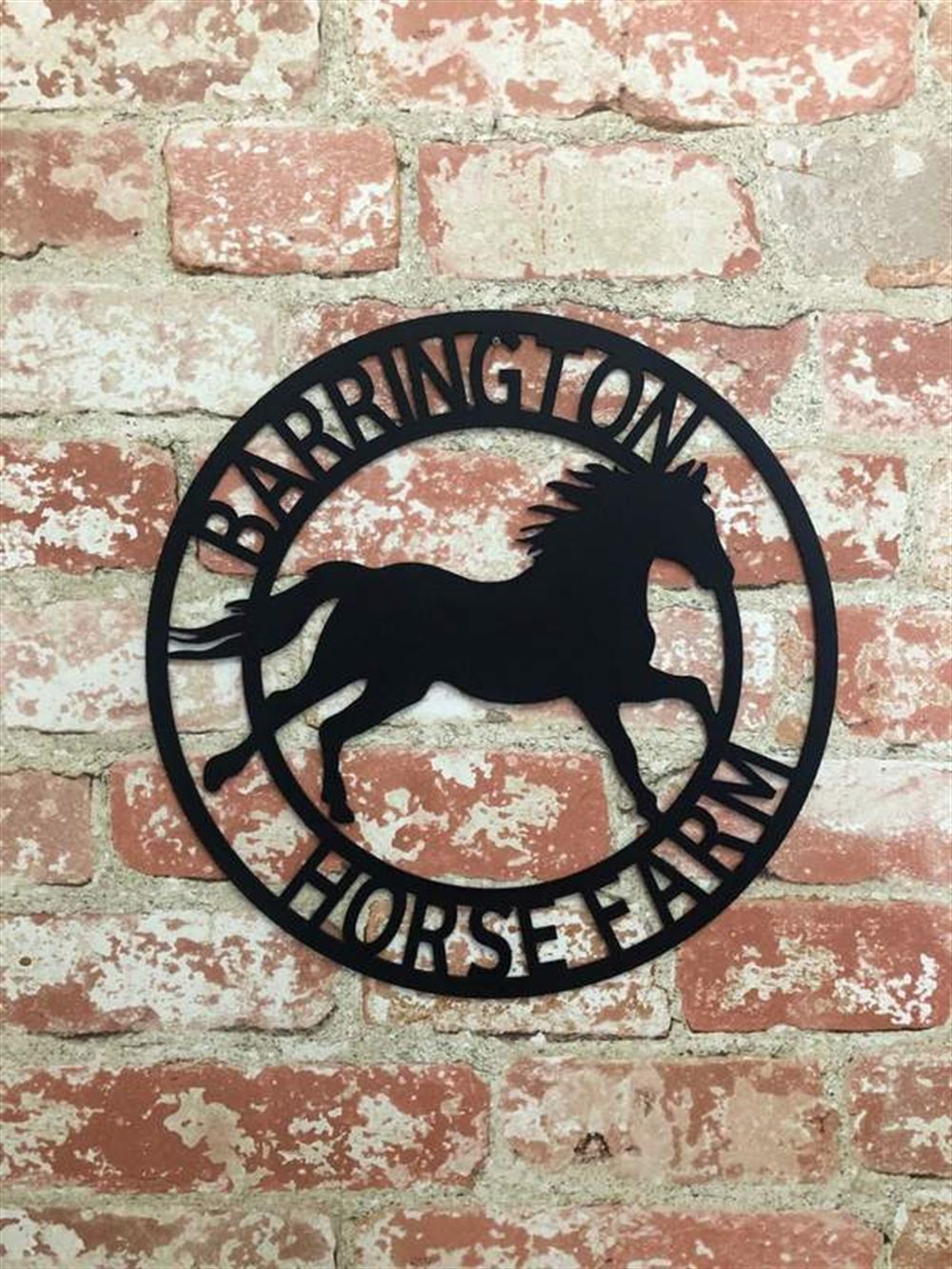 Custom Metal Farm Sign, Horse Circle Metal Sign, Gift Ideas For Farm Woman, Large Metal Outdoor Signs, Outdoor Metal Sign Frames