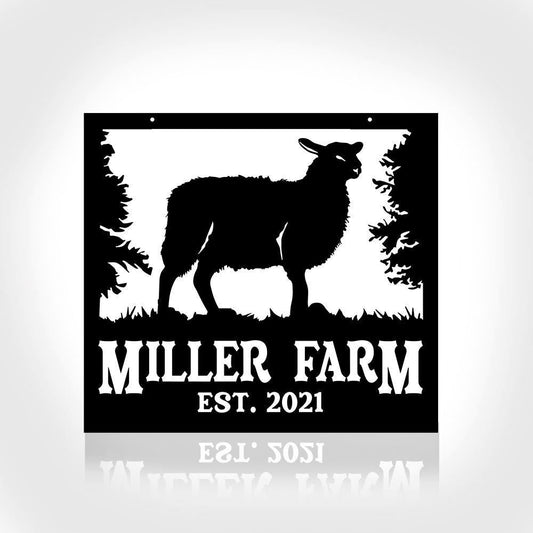 Custom Metal Farm Sign, Katahdin Sheep Outdoor Farmhouse Front Gate Ranch Wall Decor Art, Gift Ideas For Farm Woman, Outdoor Metal Sign Frames