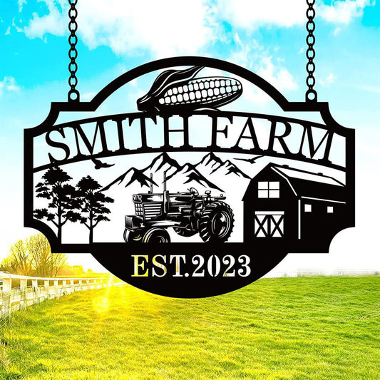 Custom Metal Farm Sign, Metal Farmhouse Farm Sign, Gift Ideas For Farm Woman, Large Metal Outdoor Signs, Outdoor Metal Sign Frames