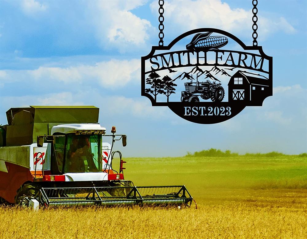 Custom Metal Farm Sign, Metal Farmhouse Farm Sign, Gift Ideas For Farm Woman, Large Metal Outdoor Signs, Outdoor Metal Sign Frames