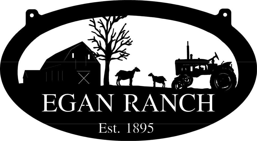 Custom Metal Farm Sign, Metal Goat Farm Sign With Barn, Gift Ideas For Farm Woman, Large Metal Outdoor Signs, Outdoor Metal Sign Frames