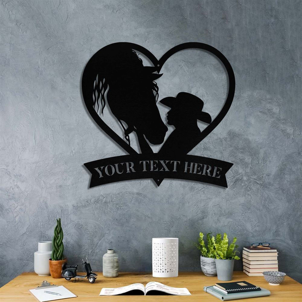 Custom Metal Farm Sign, Metal Horse Girl Sign, Gift Ideas For Farm Woman, Large Metal Outdoor Signs, Outdoor Metal Sign Frames