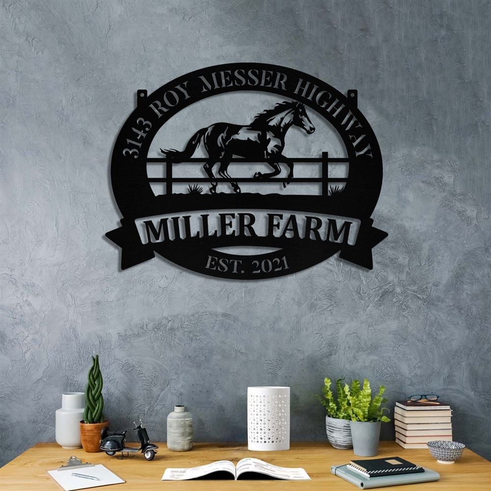 Custom Metal Farm Sign, Metal Horse Sign, Gift Ideas For Farm Woman, Large Metal Outdoor Signs, Outdoor Metal Sign Frames