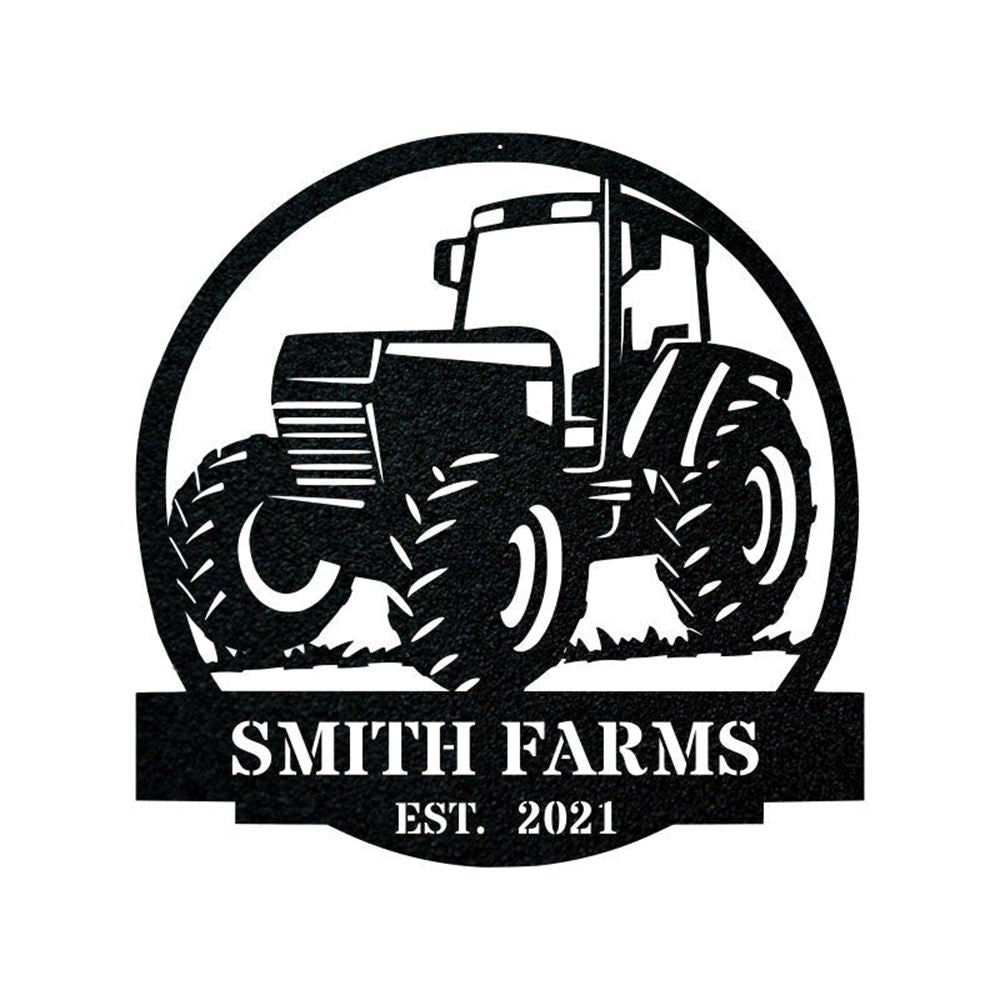 Custom Metal Farm Sign, Metal Tractor Sign Door Hanger Housewarming, Gift Ideas For Farm Woman, Outdoor Metal Sign Frames