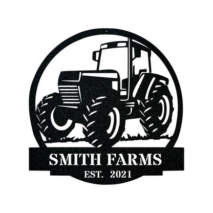 Custom Metal Farm Sign, Metal Tractor Sign Door Hanger Housewarming, Gift Ideas For Farm Woman, Outdoor Metal Sign Frames